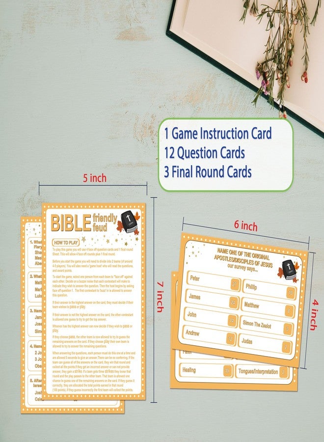 Xenseou Bible Family Feud Game, Christian Card Game, Church Party Games, Bible Trivia Questions, Family Party Games, Christian Bible Game for Group -SJSC02 - Image 2